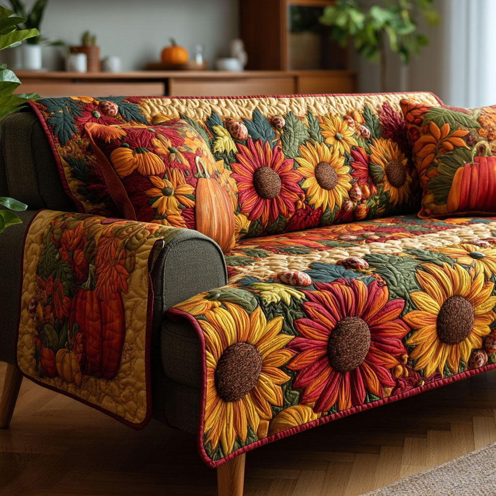 Efterårshøst Quilted Sofa Dække NCU0TV541