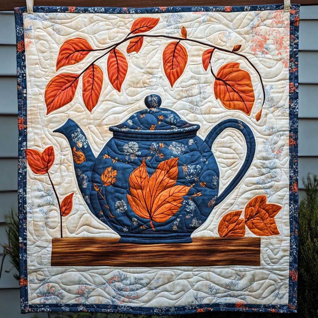 Efterårs Te Cozy Kunst Quilt Vægophæng NCU0NT831