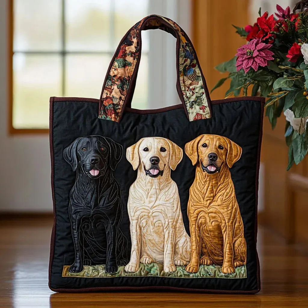 Quilted Tote Bag - Tre Labradors