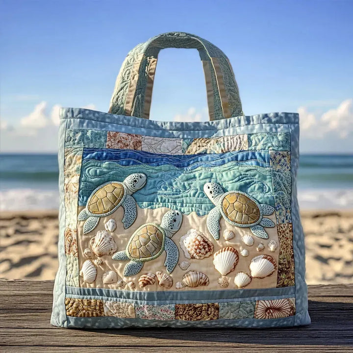 Quiltet Tote Bag - Havskildpadder