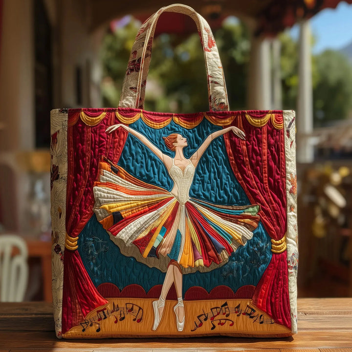 Quiltet Tote Bag - Elegant Ballerina