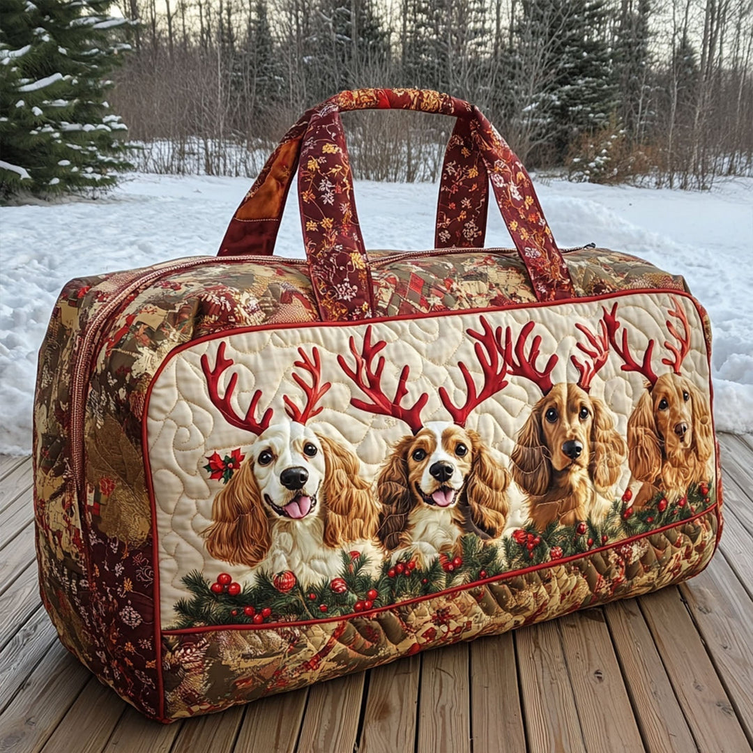 Elsket Spaniel Quilted Duffle Bag NCU0PT9321