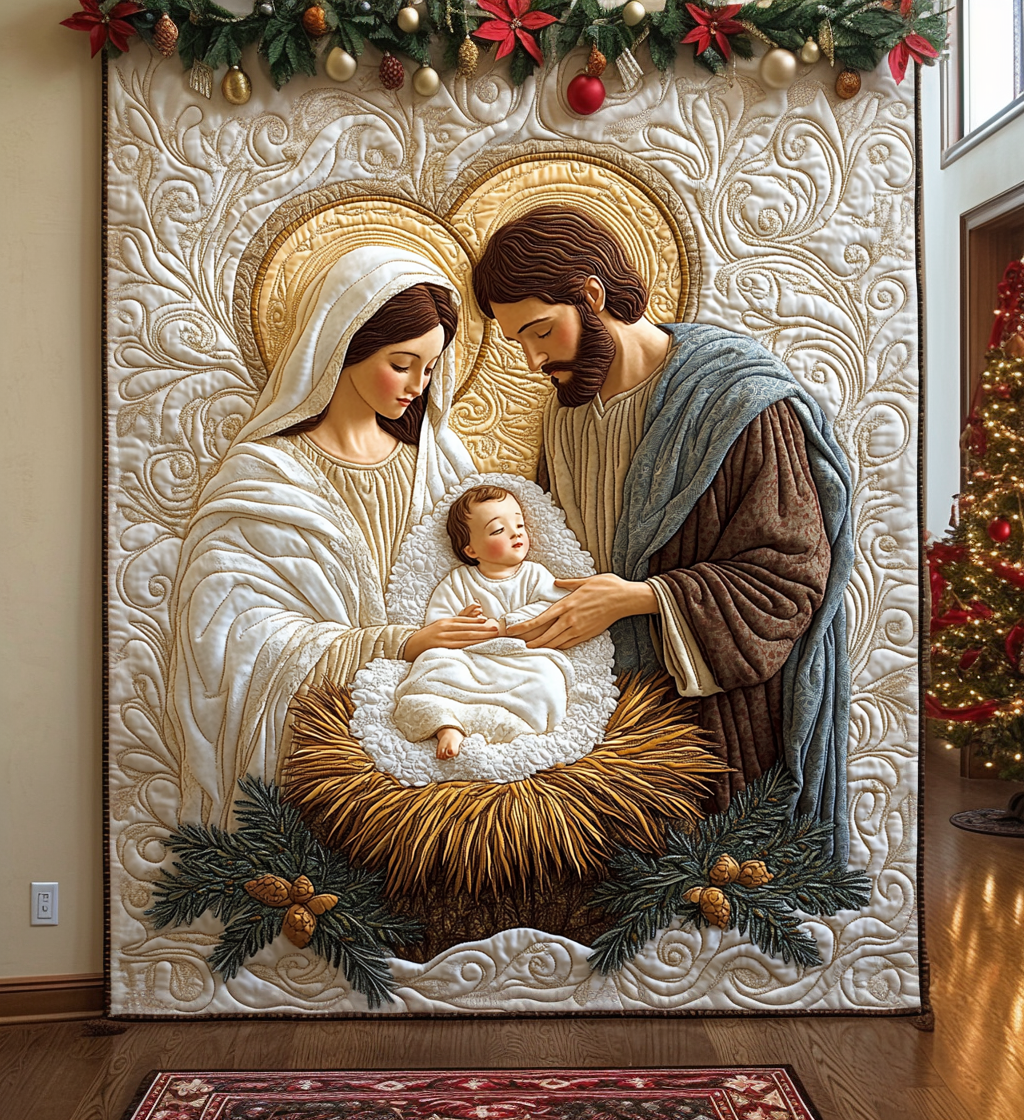 Bethlehem Starlight Quiltet Tæppe NCU0DV1302