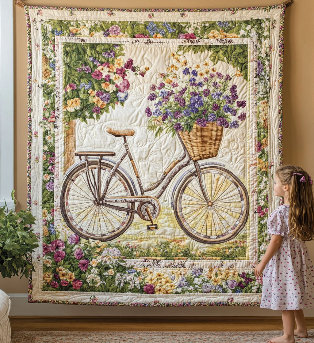 Cykelblomster Kunst Quilt Hængende NCU0PT813