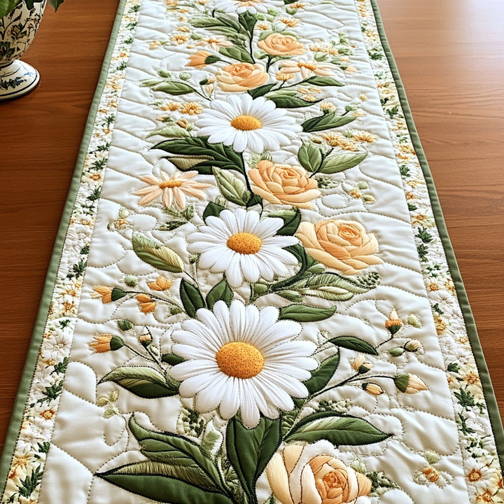 Blomstrende Skønhed Quiltet Bordløber NCU0VL2009