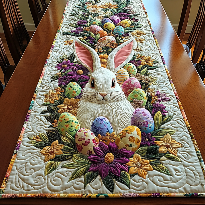 Blomstrende Kanin Quilted Bordløber NCU0DK5625