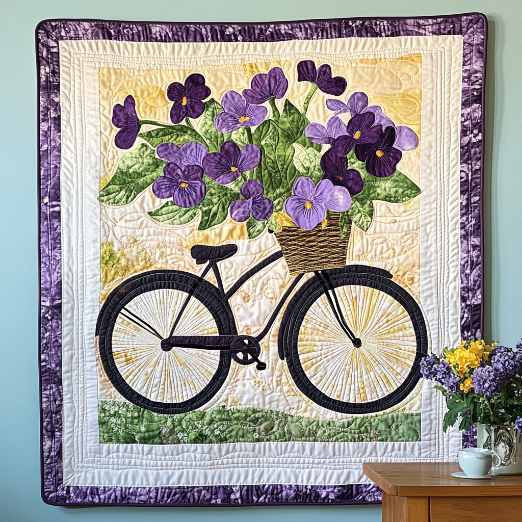 Blomstrende Ride Kunst Quilt Ophæng NCU0TL1006