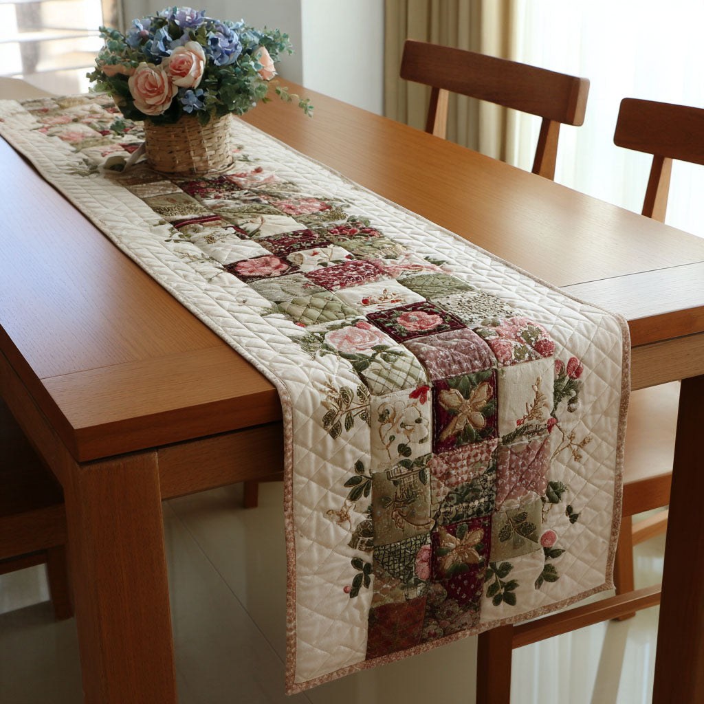 Blush Garden Arvestykke Quiltet Bordløber NCU0PT11235