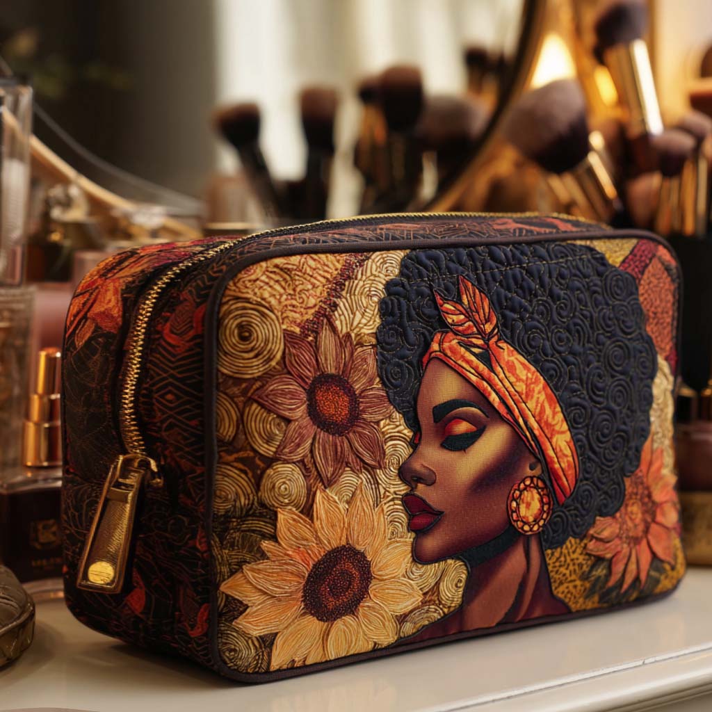 Bold Bloom Quilted Makeup Bag NCU0NT10371