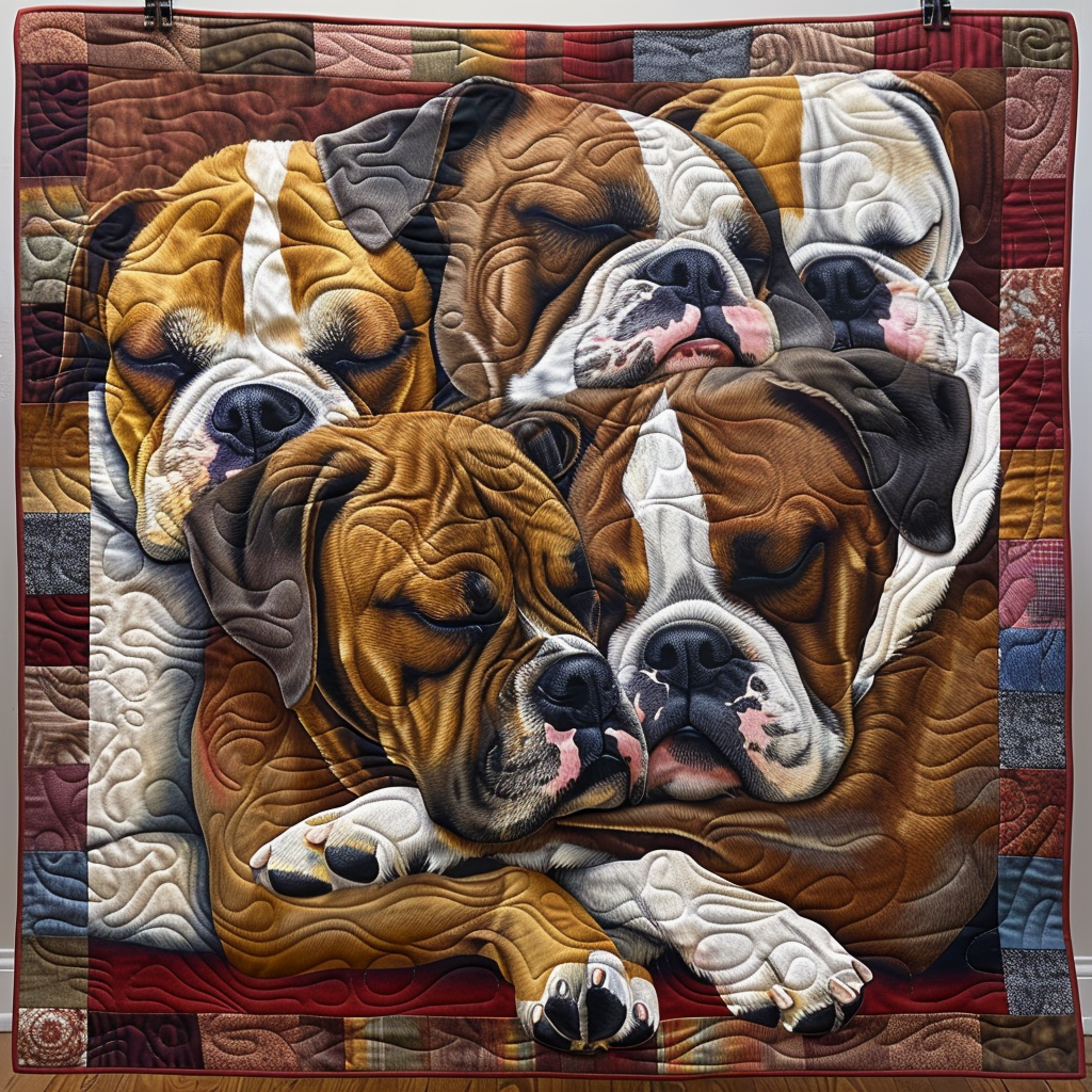 Boxer Bliss Quiltet Tæppe NCU0DV1979