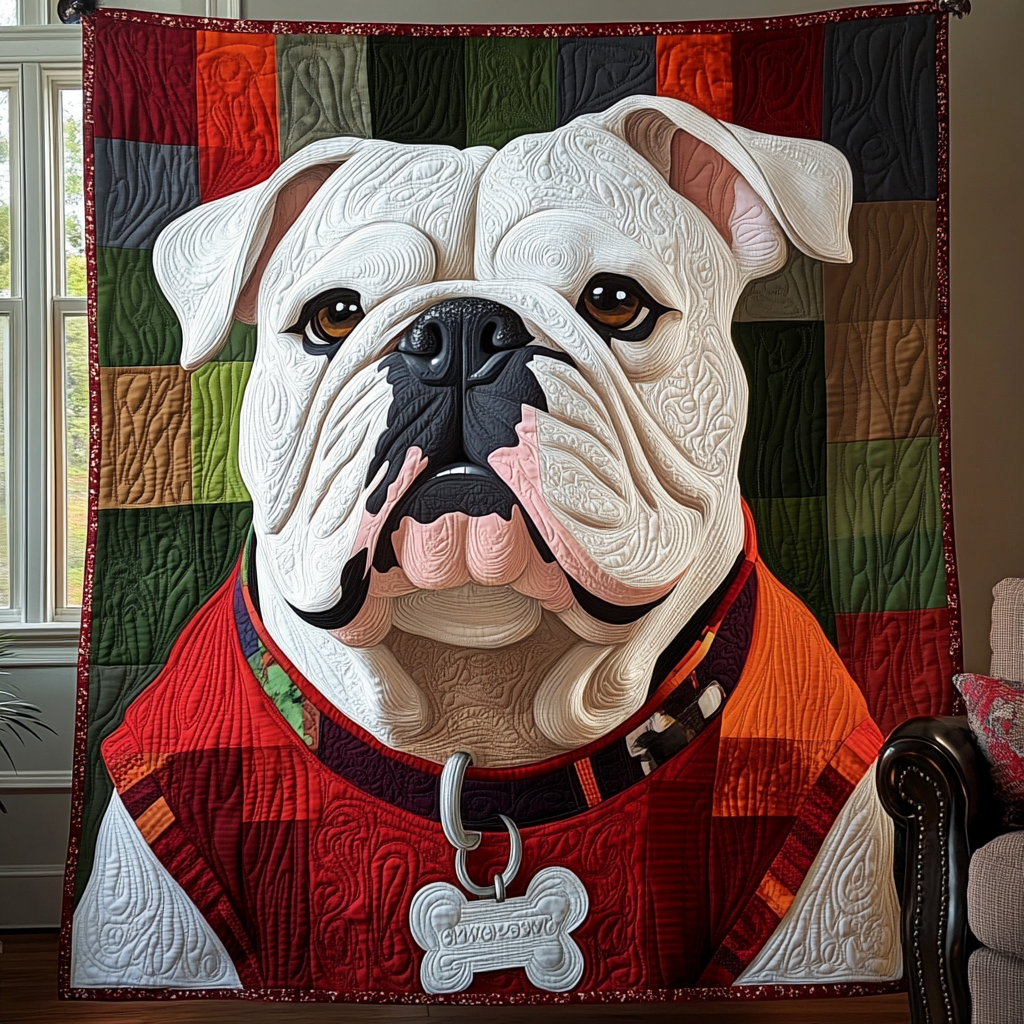Bulldog I Stil Quiltet Tæppe NCU0DV1603