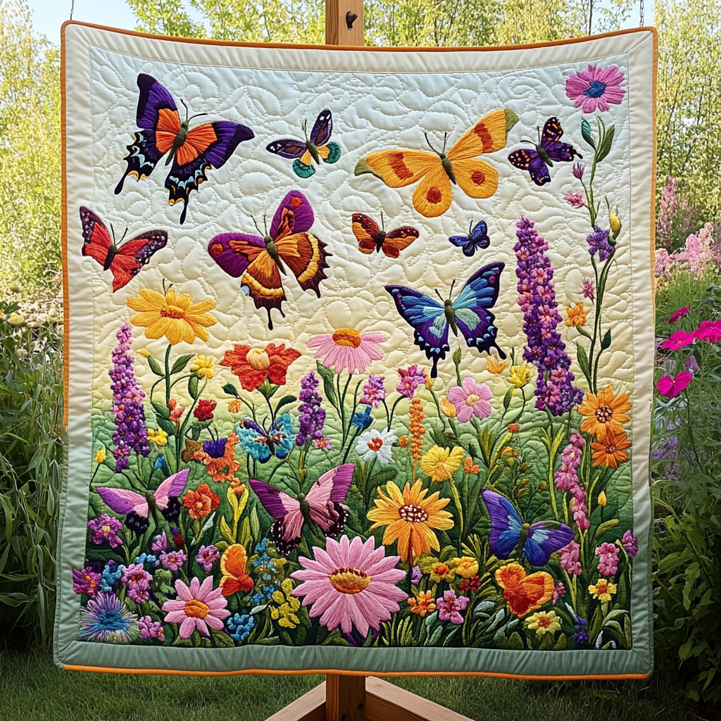 Butterfly Bliss Quiltet Tæppe NCU0DK2239