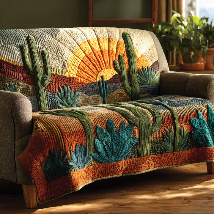 Kaktus Blomst Quilted Sofa Dække NCU0DK10836