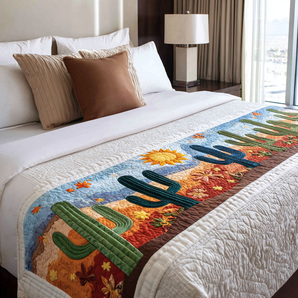 Cactus Quilted Bed Runner NCU0VT224