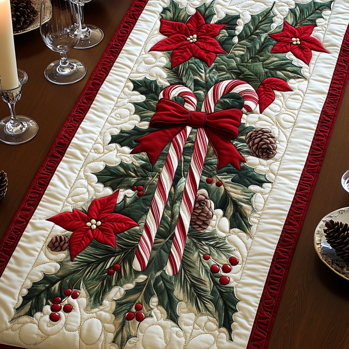 Candy Cane Bliss Quiltet Bordløber NCU0DV1909