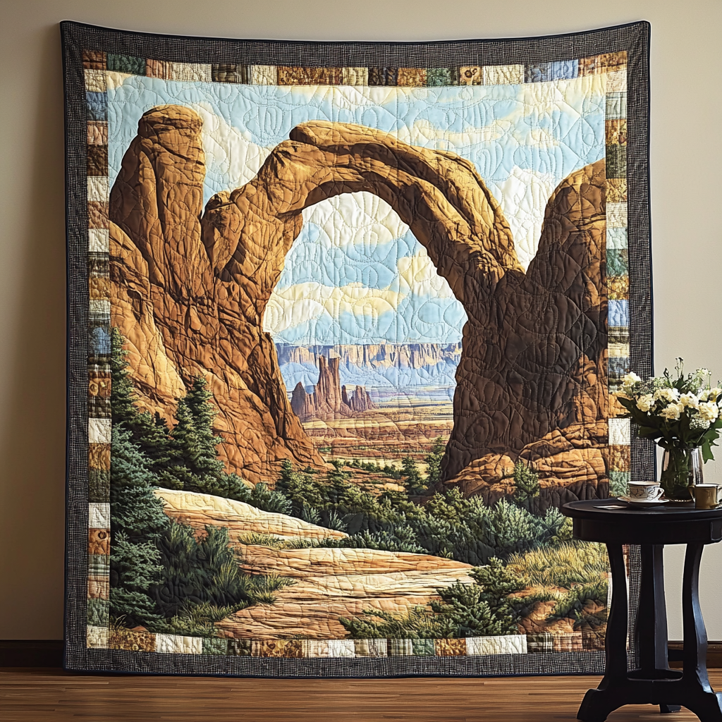 Canyon Archway Art Quilt Hængende NCU0TL961