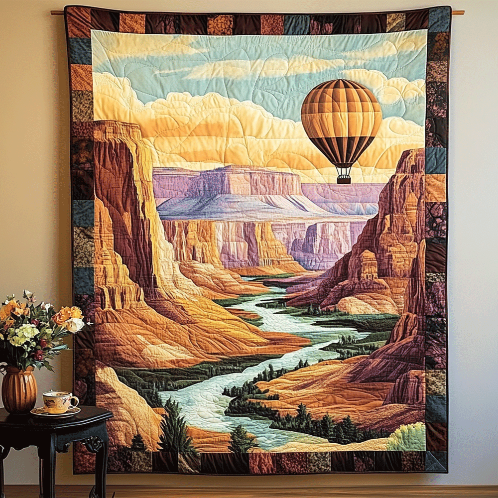 Canyon Ridge Sunrise Kunst Quilt Ophæng NCU0TL982