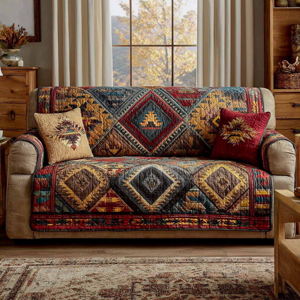 Canyon Spirit Quilted Sofa Cover NCU0XD2424