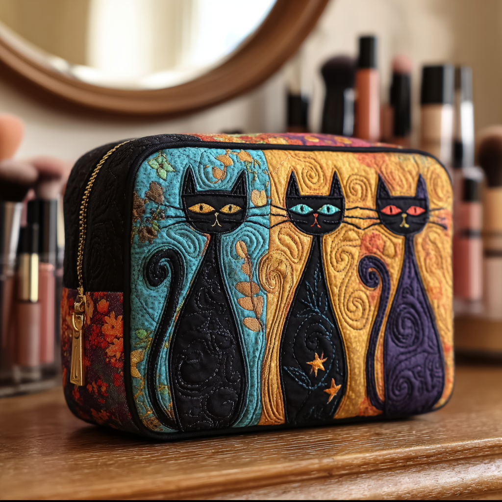 Cat Wonder Quiltet Makeup Taske NCU0DK10142
