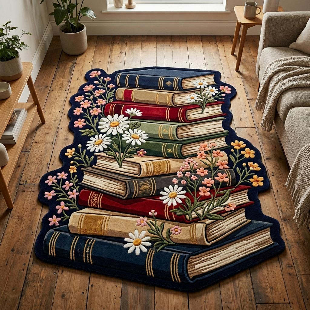 Himmelsk Bibliotek Tilpasset Form Tæppe NCU0TD2644