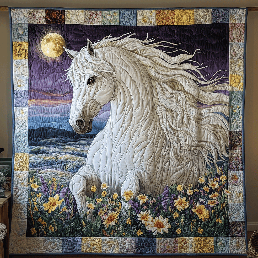 Himmelsk Hingst Kunst Quilt Vægophæng NCU0TH1701
