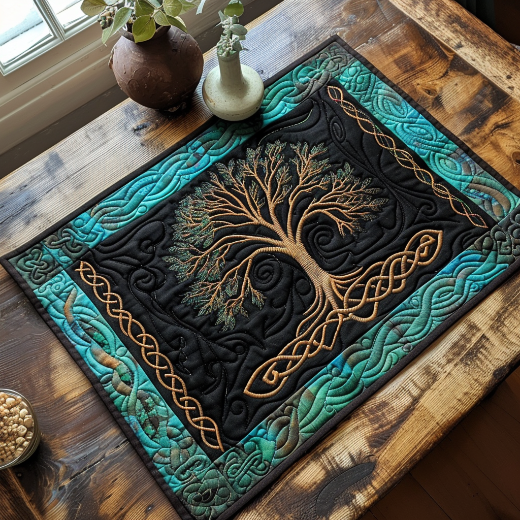 Celtisk Livets Træ Quilted Bordskåner NCU0TH460