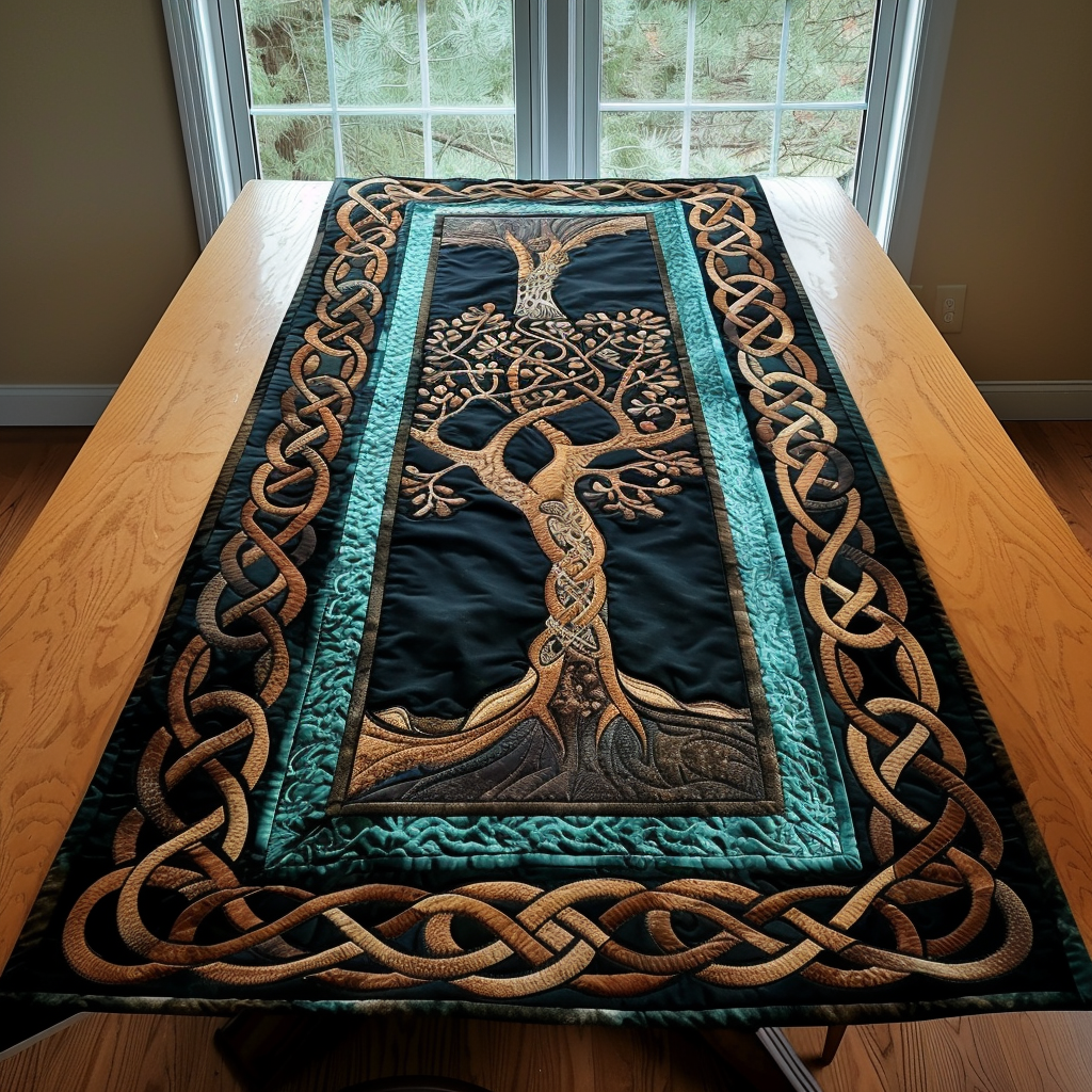Keltisk Visdoms Quilted Table Runner NCU0TH456