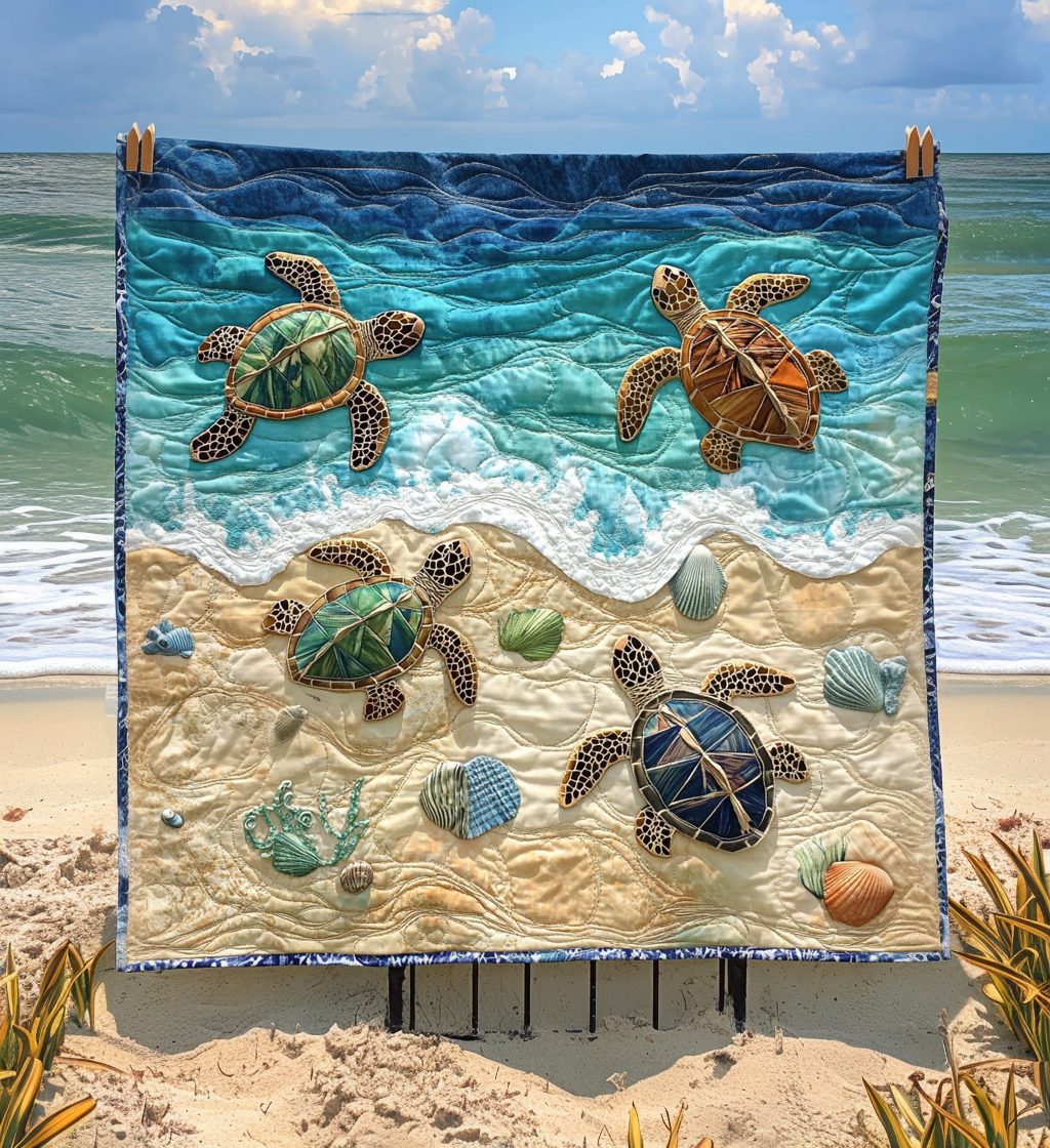 Keramisk Skildpadde Kunst Quilt Ophæng NCU0DV807