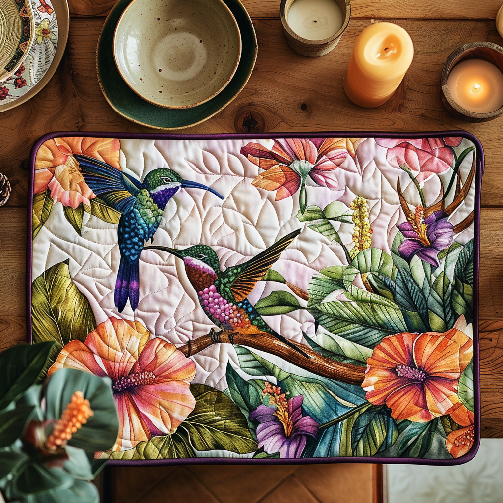 Charmerende Kolibrier Quilted Bordskåner NCU0TH111