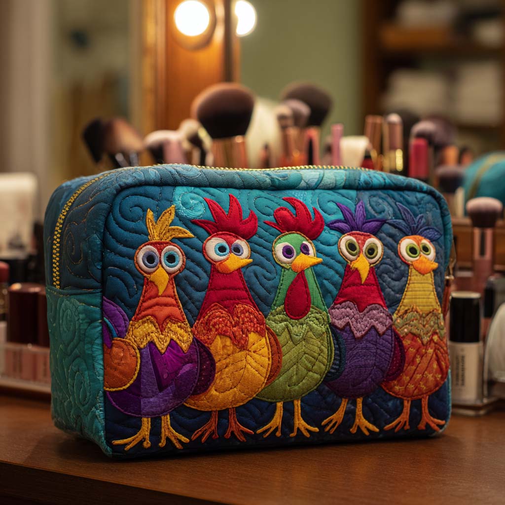 Kyllingekærlighed Quilted Makeup Taske NCU0NT10544