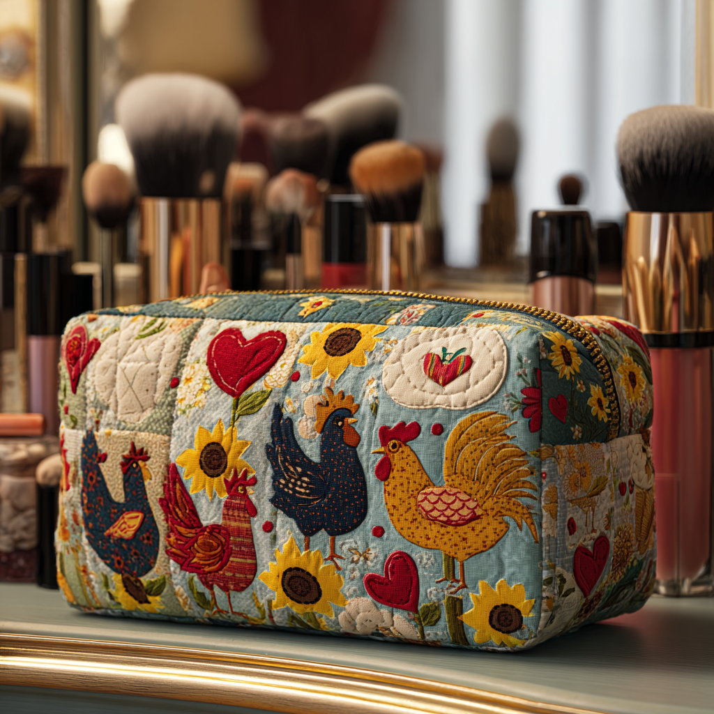 Kylling Forårs Quiltet Makeup Taske NCU0DK10292