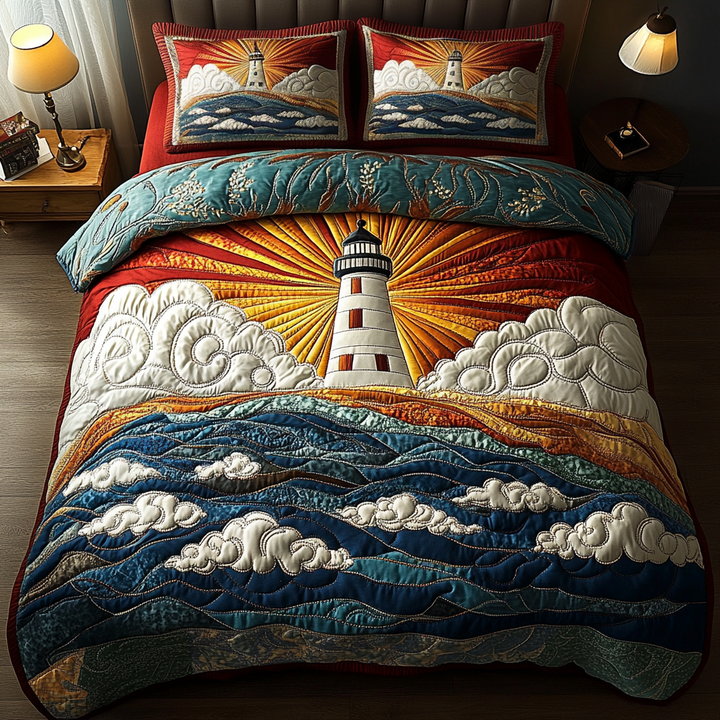 Lighthouse 3-delt quiltet sengetøjssæt NCU0VT109
