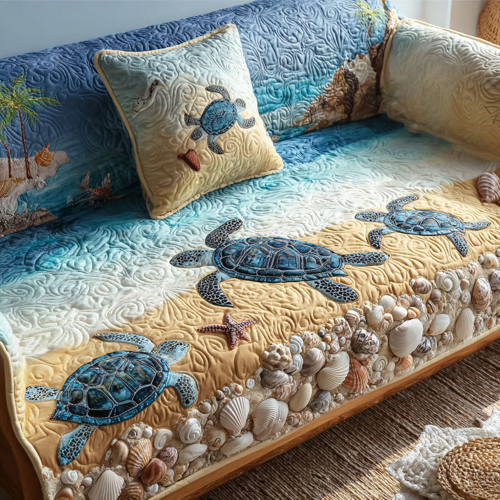 Kystnær Charme Quilted Sofa Dække NCU0PT9703