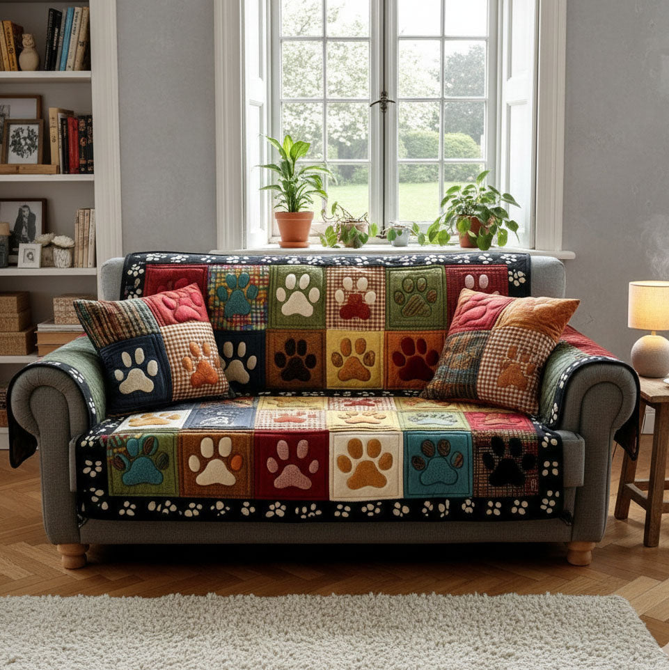 Farverig Potepatchwork Quilted Sofa Cover NCU0TV871