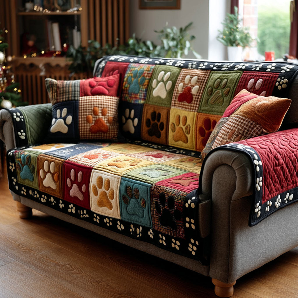Farverig Potepatchwork Quilted Sofa Cover NCU0TV871