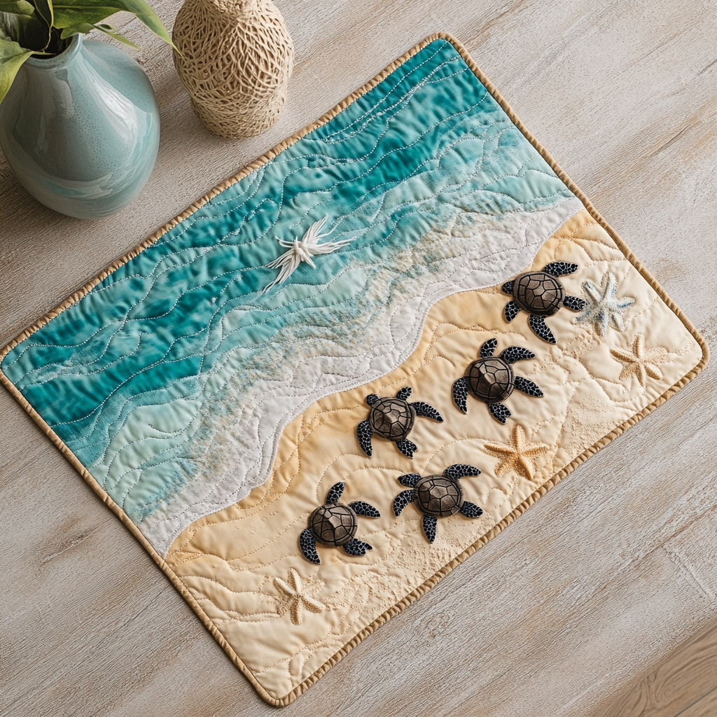 Coral Cove Skildpadde Quilted Bordskåner NCU0DK4296