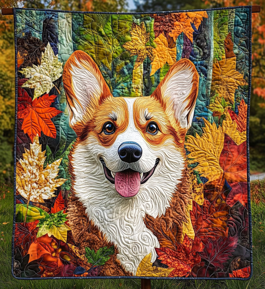 Corgi Cuddle Haven Quiltet Tæppe NCU0PT758