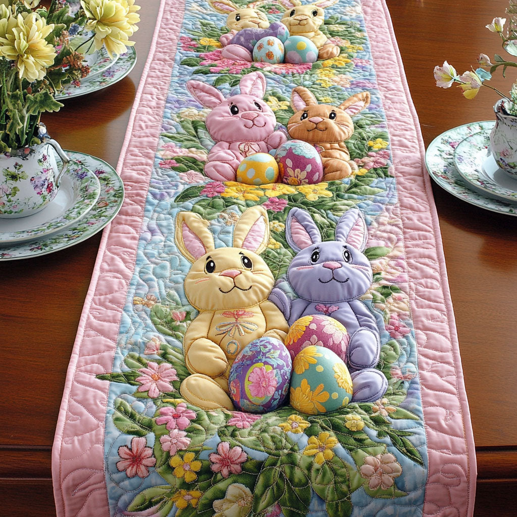 Hyggelig Påske Kanin Quilted Bordløber NCU0TD2279