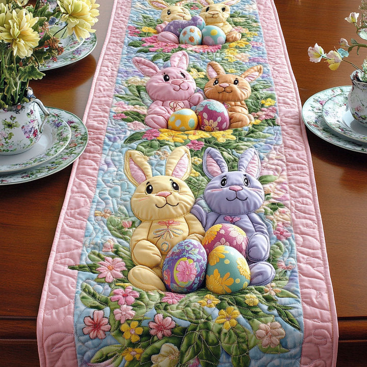 Hyggelig Påske Kanin Quilted Bordløber NCU0TD2279