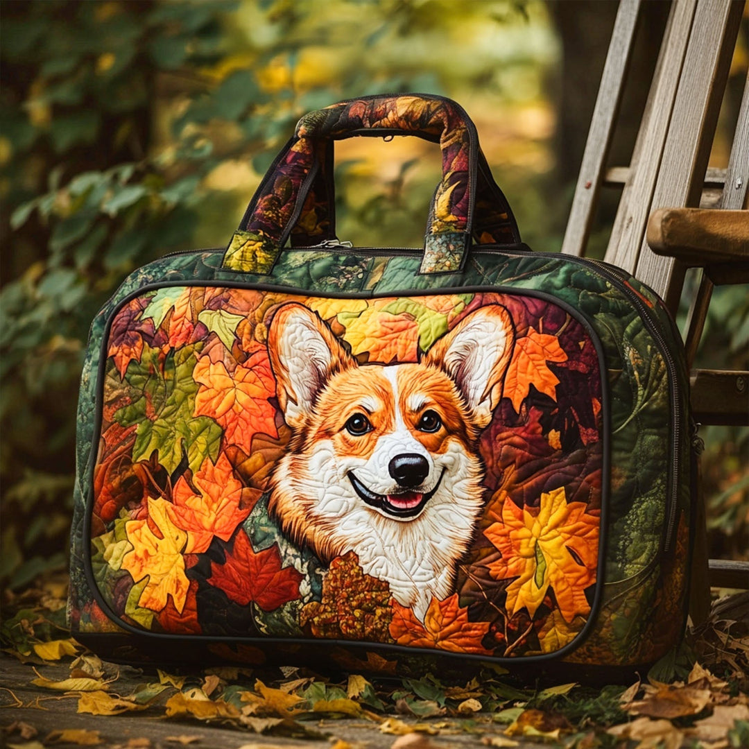 Hyggelig Efterårs Corgi Quiltet Duffle Bag NCU0PT9355
