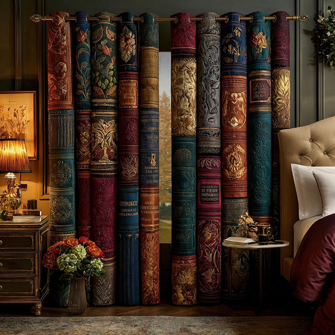 Hyggelige Bibliotek Quiltede Gardiner NCU0DV9375