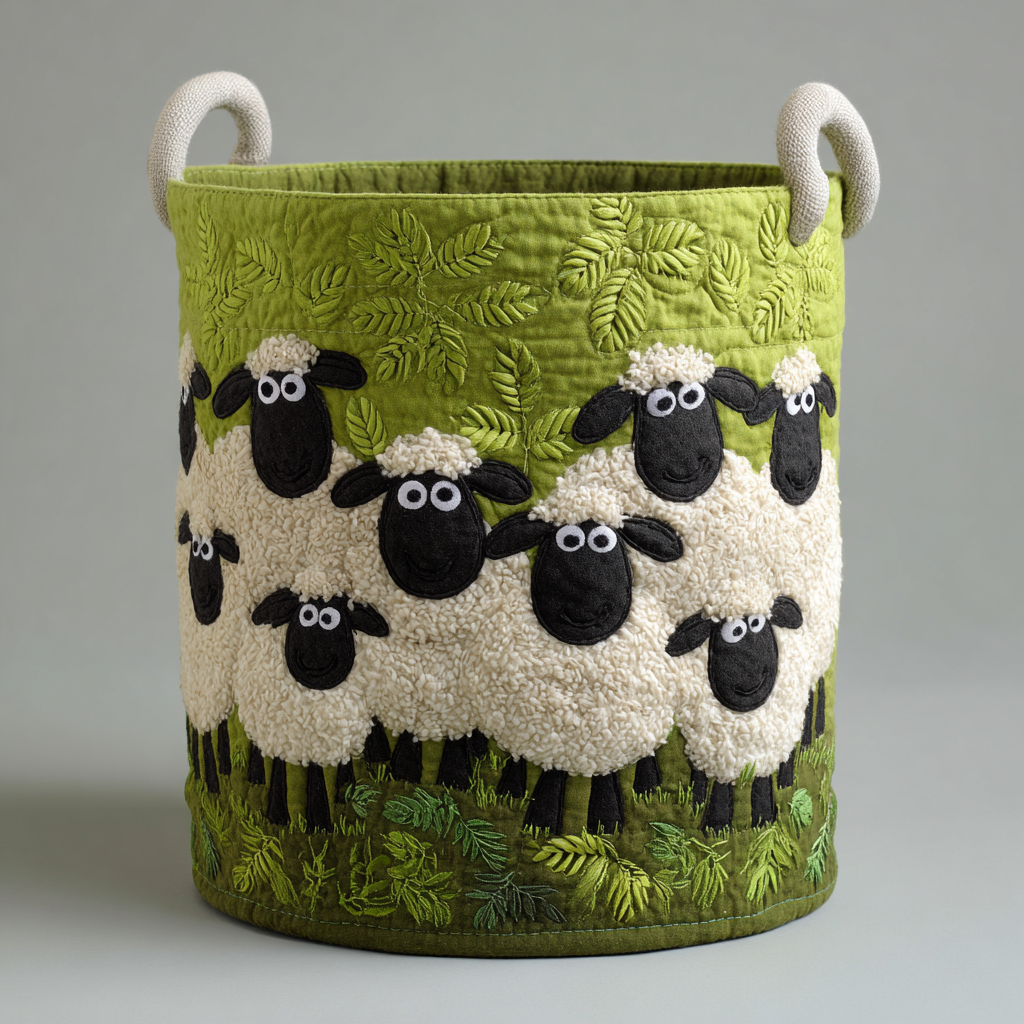Hyggelig Sheep Quilted Vasketøjskurv NCU0DDK1806