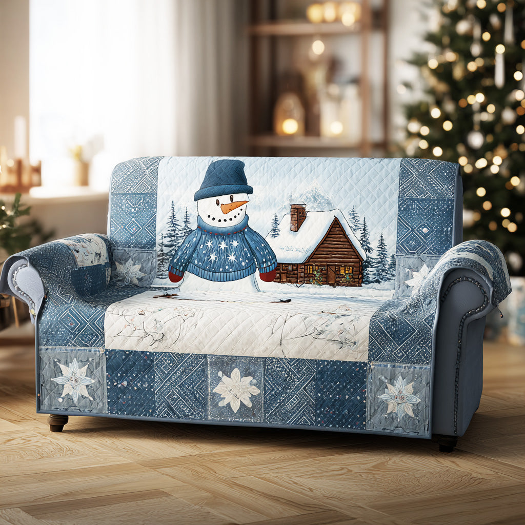 Hyggeligt Sne Landsby Quiltet Sofa Dække NCU0TD1520