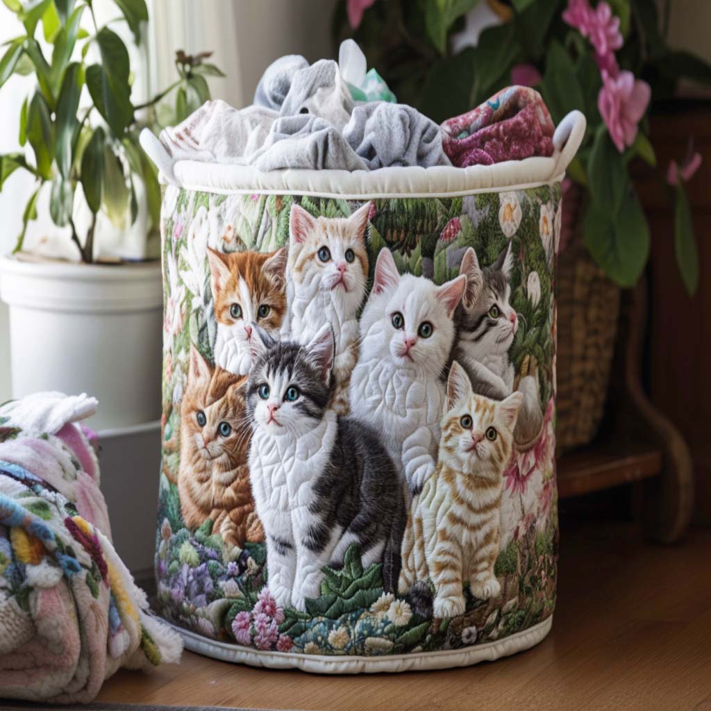 Nysgerrige Poter Quilted Vasketøjskurv NCU0NNT1328