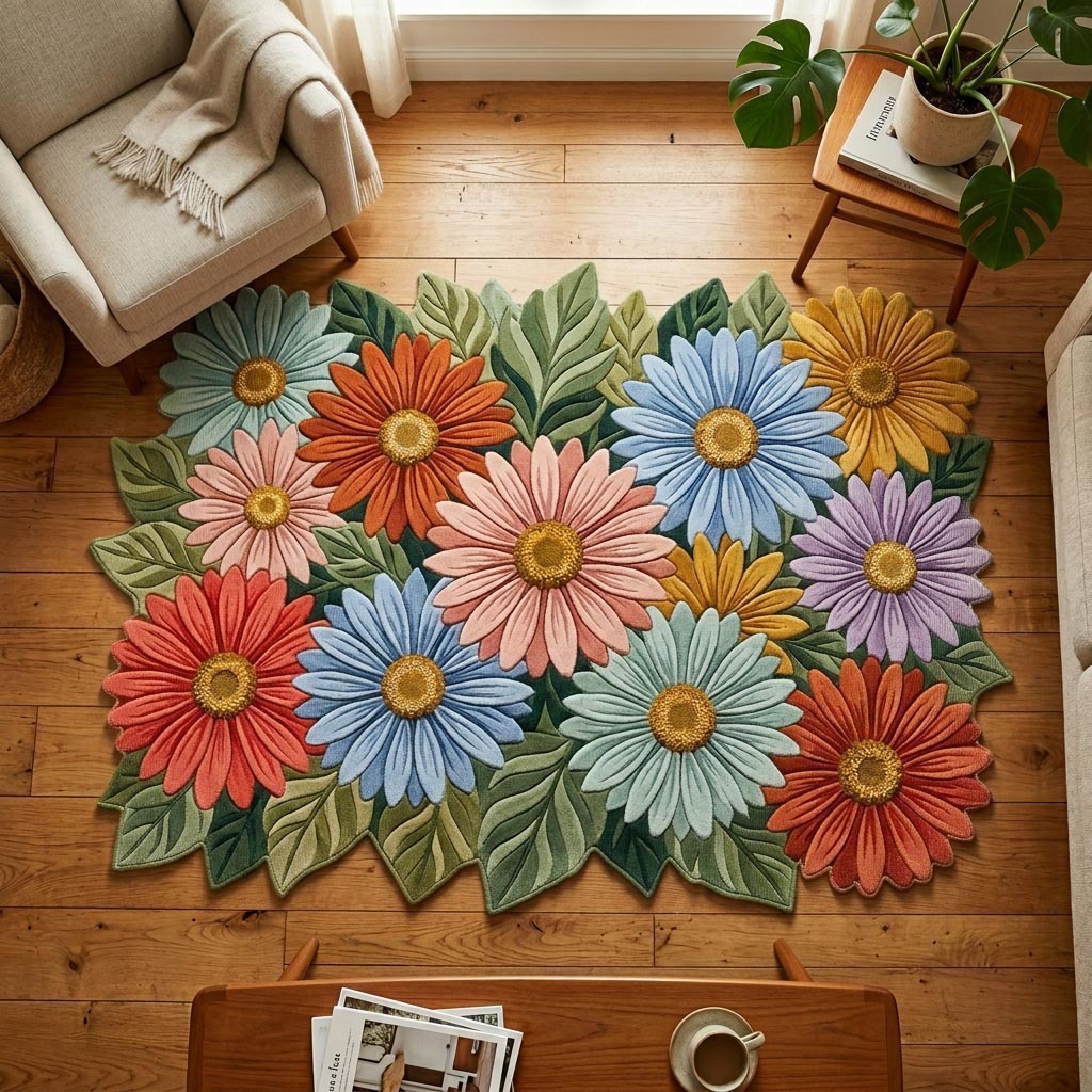 Daisy Bloom Specialformet Gulvtæppe NCU0TD2651