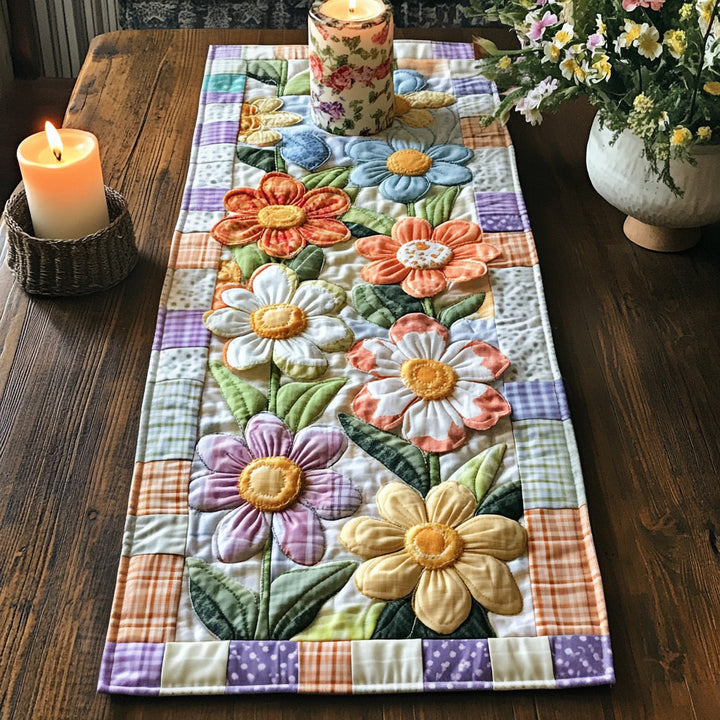 Blomster Quiltet Bordløber NCU0VT143
