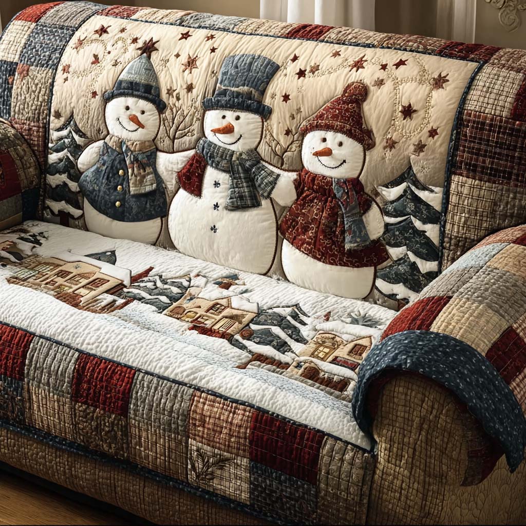 December Frost Quilted Sofa Cover NCU0NT11040