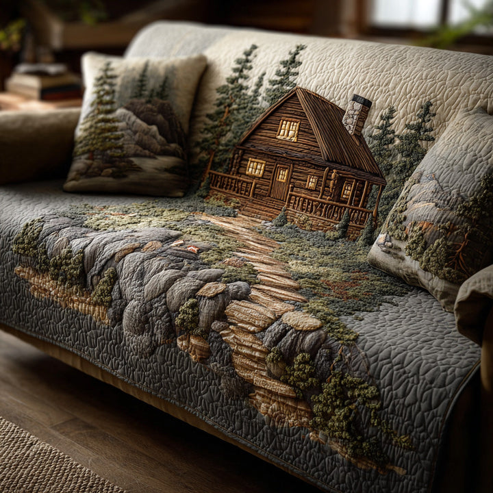 Dybt Skovånd Quilted Sofa Dække NCU0TD1797