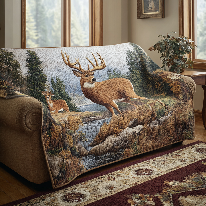 Rensdyr Quilted Sofa Cover NCU0VT336