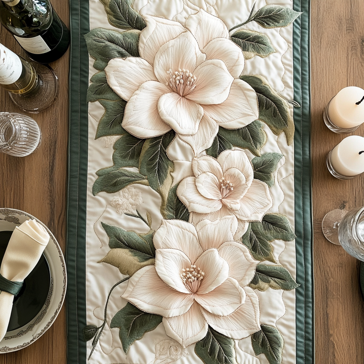 Delikat Bloom Quilted Table Runner NCU0VH3054